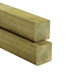 Gartenwelt Riegelsberger Poteau en bois de pin imprégné, 70 x 70 mm, longueur : 40 cm, pour la construction, lisse, raboté sur les 4 côtés (Holzmarkt Riegelsberger, neuf)