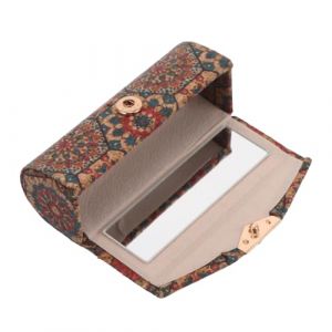 minkissy Bo&icirc;te &agrave; Maquillage Pour Femme &Eacute;tui L&egrave;vres Avec Miroir Bo&icirc;te De Rangement Pour Gloss Et Maquillage Trousse De Toilette Vintage Portable (Master Self, neuf)