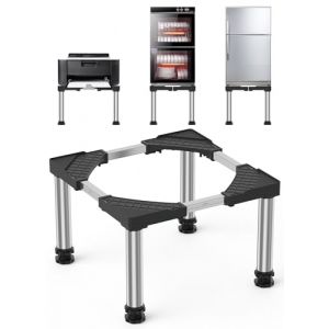 DEWEL Mini Base de R&eacute;frig&eacute;rateur Support &Eacute;lectrom&eacute;nager R&eacute;glable Hauteur 33-36 cm, Base de Lave-vaisselle 45-67 cm avec 4 Pieds Robustes, Charge 200 kg pour S&eacute;cheuse armoire de R&eacute;frig&eacute;rateur Noir (cathybaobao, neuf)