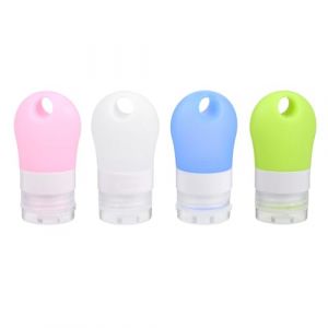 Didiseaon 4 pi&egrave;ces Flacons de Voyage Silicone Anti-fuite Color&eacute;es Portables pour Cosm&eacute;tiques Liquides Kit Hygi&egrave;ne Pratique pour Avion et Maison (Merkowski, neuf)