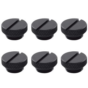 Dracaena Lot de 6 bouchons d'arr&ecirc;t fins G1/4" avec fente pour pi&egrave;ces de monnaie Noir (Osprey-Life, neuf)