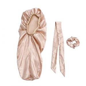 Healeved 3 Pièces bonnet turban trois pièces bandes nuit dreadlocks casquette bonnets bonnet femme bonnet en satin femme bonnet satin bonnets à bande élastique bonnet à bande élastique (Sonieg, neuf)