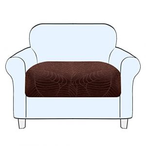 SHUOJIA Housse De Coussin De Canapé, Housse De Coussin Extensible, Housse Coussin D'assise Antidérapant, Housse De Protection pour Meubles Seat for Pets & Kids (Brown,Large-1-Seater) (SHUOJIA, neuf)