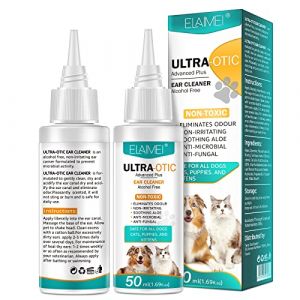 Soins des oreilles pour chiens Cure-oreilles pour chiens et chats 50ml Nettoyant extra-fort pour oreilles de chiens en cas d'inflammation & d'infection-ANTI-FUNGAL élimination de la poudre d'oreille (linghangyuan2023, neuf)