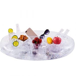 Joyivike Flottant pour Piscine Porte Gobelet, Porte Gobelet Gonflable, Porte Verre Piscin, Support Boisson, Bar Piscine Float, Plateau Gonflable Bar Flottant Piscine, pour Piscine, Plage, Fête (Joyivike, neuf)