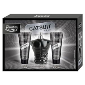 Creation Lamis Catsuit For Men 3Pc Gift Set Parfum Noir One Size (BHS DISTRIBUTION, neuf)