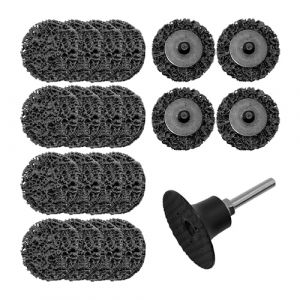 Merryland Disque de D&eacute;capage 50mm Peinture Rouille Meuleuse &Agrave; Rectifier, 50 mm Noir Disques de Nettoyage Disque CSD Disque &agrave; D&eacute;caper 20 Pi&egrave;ces Avec Tige De 6mm, M&eacute;tal INOX Acier Fer, DGTA022C2 (Merryland Tools FR, neuf)