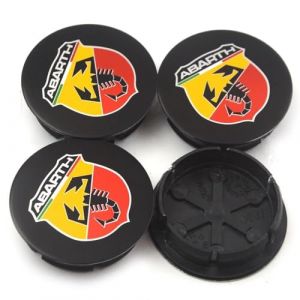 OBong 4 Pi&egrave;ces Voiture Cache-moyeux Cache Moyeu Compatible avec pour Fiat Punto Abarth 124 125 500 595 696 Stilo Ducato 50mm 60mm Enjoliveur Capuchon Central,H-50mm (tianfuyong, neuf)