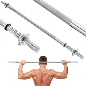Gymtek Barres d'halt&egrave;res courtes - Longueur : 120 cm - Diam&egrave;tre : 28 mm - Entra&icirc;nement de force - Fitness - Halt&eacute;rophilie - Barre d'halt&egrave;re - Halt&egrave;re - Acier tremp&eacute; - Fermetures en &eacute;toile (Nodium Group FR, neuf)