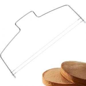 UYVPAER Coupe-Gâteau, Coupe-Gâteau Professionnel En Acier Inoxydable 32 Cm, Fil De Coupe À Double Couche, Fil De Scie À Gâteau Réglable En Hauteur Pour Des Couches De Gâteau Uniformes (SHAO WEIWEI DE DIAN, neuf)