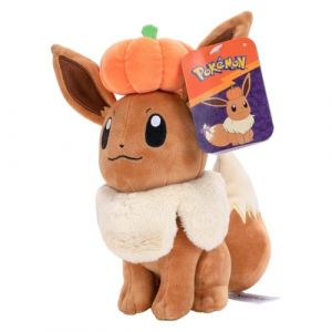 Pok&eacute;mon Peluche &Eacute;voli avec citrouille - 20,3 cm - Avec accessoire unique (Booghe Toys - France - ( Fast Dispatch ), neuf)
