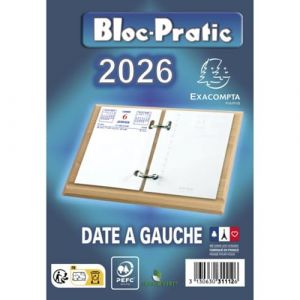 Calendrier 2026 Bloc de Bureau Ephemeride 2026 Date &agrave; Gauche Rendez Vous &agrave; Droite Janvier &agrave; D&eacute;cembre 2026 (Prixnet, neuf)