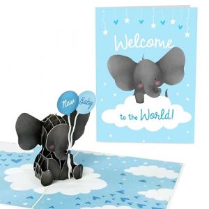 Central 23 Carte Pop Up &Eacute;l&eacute;phant &ndash; F&eacute;licitations Pour F&ecirc;te Pr&eacute;natale Grossesse &ndash; Carte De Voeux 3D Pour La Naissance Du Petit-Fils Neveu Nouveau Bebe &ndash; Livr&eacute;e Avec Des Autocollants (Central 23 ✌️, neuf)