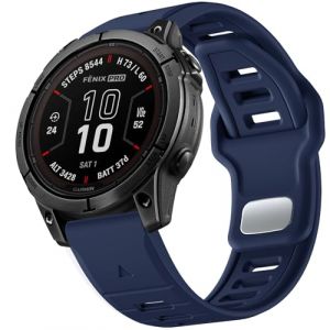 Negatta Bracelet Compatible avec Garmin Fenix 7X/Fenix 7X Pro/Fenix 6X Pro/Fenix 5X Plus/Fenix 5X/Fenix 3/3 HR, 26mm Bracelet Montre Silicone Quick Fit pour Garmin Epix Pro 51mm/Instinct 2X Solar (FFenzy-Store, neuf)