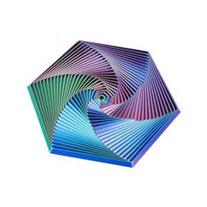 BEPSYOM 2025 Nouveau Spiral Jouet, Impression 3D Hexagon Fidget Toy, Cubes Jouets Sensoriels, Outil de Méditation Consciente, Fractal Cube, Jeux de Concentration (13 cm) (LI MINGMING uk shop, neuf)
