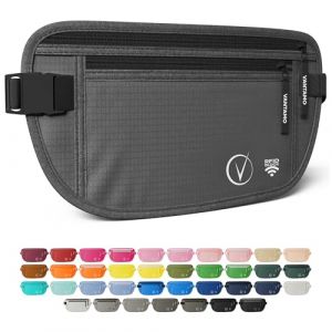 Vantamo Sac Banane Femme Ultra Fin avec Protection RFID, Antivol Banane Homme avec Sangle Réglable, Ceinture Course à Pied Légère pour Voyage et Sport, Pochette Secrète pour Telephone et Passeport (Vantamo UK, neuf)