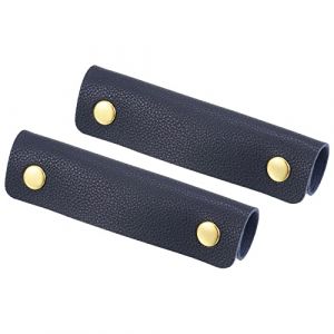 PATIKIL Bagagerie Poign&eacute;e Enveloppe, 2 Paquet PU Sac &agrave; main Poign&eacute;e Housse Protecteur Identifiant avec Fermoir pour Valise &Eacute;picerie Shopping Sac, Marine Bleu (PATIKIL UK, neuf)