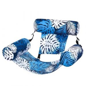 Chaise de piscine gonflable en forme de feuille de palmier pour adultes – Chaise longue flottante tropicale légère et pliable en PVC, pour la plage d'été et la piscine (Werwing, neuf)