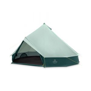 JUSTCAMP Bell 10 Tipi Tente - Tente de Camping extérieure 10 Personnes/Places, 4 Saisons, familiale, imperméable, Premium XXL géante - 5 x 5 x 3 m - 14 kg - Menthe (amago GmbH, neuf)