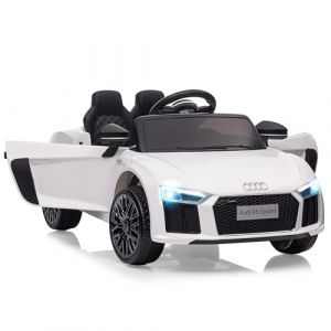 Garvee Voiture v&eacute;hicule &eacute;lectrique Enfant Audi avec T&eacute;l&eacute;commande 2.4G, Lumi&egrave;res LED, 12V V&eacute;hicule &eacute;lectrique Enfant 2 Portes avec MP3, pour Enfants 3+ Ans (HomeLI, neuf)