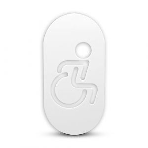 DOJA Barcelona | Plaque WC | Pack 1 Panneau Toilette Handicap&eacute; | 160X80mm | en M&eacute;thacrylate | Panneau WC | Accessoires Toilettes WC | pour Meuble WC, Salle de Bain et WC, D&eacute;coration Porte Toilette (DOJA Barcelona, neuf)