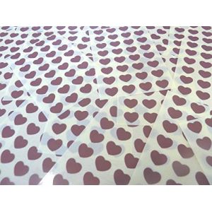 Petit 10x8mm (0.4" X0.8 ") Forme de C&oelig;ur Code Couleur Autocollants - Lot 256 en C&oelig;urs &Eacute;tiquettes Collantes pour Loisirs Cr&eacute;atifs, Fabrication Cartes & D&eacute;coration - 32 Disponibles - Bordeaux (Minilabel, neuf)