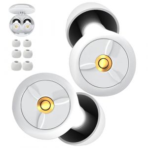 Mauepersu Bouchon d'oreille pour dormir, Réduction de Bruit de 24dB, Protection Auditive Boules Quies pour Dormir, Concert, DJ’s, Batteurs, Festivals,Avion, Sommeil (Blanc, Moyen) (A LITTLE HOME LIMITED, neuf)