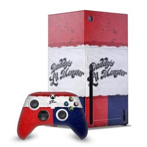 Head Case Designs Sous Licence Officielle Suicide Squad 2016 Costume Harley Quinn Graphiques Enveloppement De Console De Jeu Et Skins Pour Manette De Jeu Ensemble compatible avec Xbox Series X (eCell, neuf)