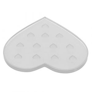 FRCOLOR Palette Porte-colle &agrave; Cils En Verre De C&oelig;ur 12 Alv&eacute;oles Transparent Outil De Greffe De Cils Professionnel Salon (White Beach, neuf)