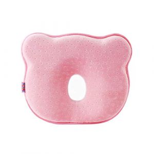 Coussin Ours Ergonomique Visco&eacute;lastique Coussin T&ecirc;te Plat Serviette Cadeau Doux (Rose) (Yuelaidian, neuf)