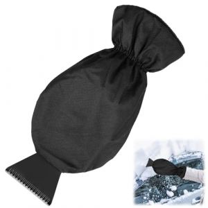 Grattoir Glace Voiture avec Gant, Grattoir Vitre Voiture avec Gant Gratte Glace Gant Voiture Raclette Givre Robuste, Noir, pour Les Vitres Arri&egrave;re de Pare-Brise et Les Vitres Lat&eacute;rales (XINGHUIJIA, neuf)