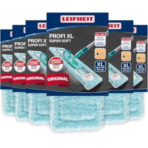 Leifheit Lot de 6 Housses Profi XL Super Soft, Housse de Rechange Super Douce pour Balai à Plat Profi XL, Housse pour Balai nettoyante, pour Le parquet, Le stratifié et Le liège (avantrado.shop, neuf)