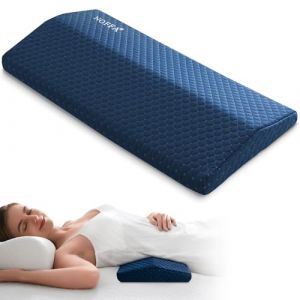 NOFFA Coussin de Soutien Lombaire pour Dormir, Coussin Lombaire Lit en Mousse à Mémoire de Forme, Oreiller de Soutien de Taille Dorsal pour Lit, Dureté/Hauteur réglable - 60 x 30 x 6.5 cm (NOFFA-WJ, neuf)