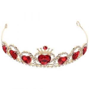 LIFKOME Couronne de Coiffure en Cuivre Rouge Diadème de Mariée Petite Taille Accessoire Cheveux pour Banquet et Fête (Yaeerang, neuf)