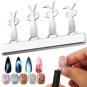 C12rtive Outil magn&eacute;tique pour ongles en forme d'&oelig;il de chat avec 4 aimants en acier inoxydable en forme d'&oelig;il de chat pour vernis &agrave; ongles gel &oelig;il de chat, parfait pour le bricolage ou le salon de (WONDERIA UK LTD, neuf)