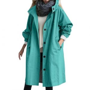 Cire Jaune Imperm&eacute;able Femme Veste Jean Manteau Mi Long Matelass&eacute;e Ciret Adulte Blouson Pluie Anti Chaussures Randonn&eacute;e Coupe Vent Cape Raincoat Capuche De Women Hublot Exterieur (RichesXF, neuf)