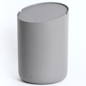 Kazai.&reg; Mini-Poubelle de Salle de Bain 'Tove' - 1,5L | Petite Poubelle WC | Pour Salle de Bain, Cuisine, Bureau ou pour la table | Antid&eacute;rapante, Seau Int&eacute;rieur | Gris fonc&eacute; (mtc commerce GmbH, neuf)