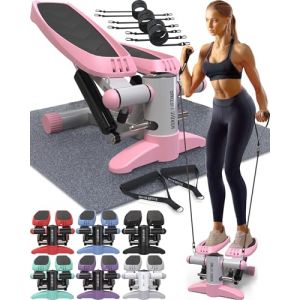 Mini Stepper et Appareil d’Escalade Nordic Lifting – avec Bandes de Résistance et Pédales Antidérapantes – Structure Robuste avec Une Capacité de Charge de 150 kg – Écran LCD (Nordic Quality UK, neuf)