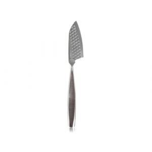 Couteau à Fromage Pâte Dure Monaco+ No. 9 de Boska/Fromages à pâtes très dures/Lame très tranchante/À motif gaufré/Argent / 21,2 cm (BOSKA Food Tools, neuf)