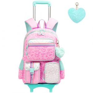 HTgroce Cartable a Roulette Fille, Sac Dos roulettes pour Filles Scolaire, Voyage, cartable fille primaire cm1 (Lldaily EUR, neuf)