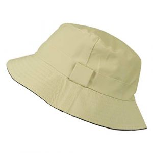 TOUTACOO, Bob de Pluie Aspect Nylon, Chapeau de Pluie (Beige Taille L) (TOUTACOO, neuf)