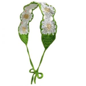 PLCPDM Foulard ethnique en crochet avec fleur pour cheveux - Bandanas pour fille - Foulard de voyage - Foulard élégant pour cheveux (fankundianzishangwuyouxiangongsi, neuf)