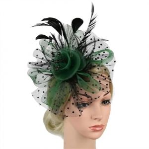 Bandeau Femme Rétro Plume - Fleur Pince à Cheveux Bibi Bibi Cocktail Mariage Fête Headwear (Youyijiabaihuo, neuf)