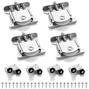 Zyiphor 4 Paires Roulette Porte Coulissante Placard Roulette Placard Coulissant Roulettes Coulissant Armoire Roues de Garde-robe Coulissantes Meubles Roues Coulissante (ASKGRJKHGV, neuf)