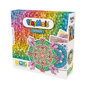 PlayMais TRENDY MOSAIC MANDALA kit de bricolage cr&eacute;atif pour les filles &agrave; partir de 6 ans I plus de 3000 PlayMais & 6 mod&egrave;les de mosa&iuml;que avec mandalas I stimule la cr&eacute;ativit&eacute; et la motricit&eacute; (MK toys&more, neuf)