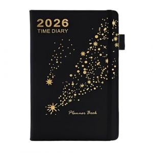 HABNI 1 Pi&egrave;ce Agenda 2025 Semainier Spirale, Agenda/Organiseur - Semainier A5 (22 x 14,5 cm)12 Mois (Janv.2026-D&eacute;c.2026) 1 Semaine 2 Pages,Noir-Anglais (XIANXIAN LI, neuf)