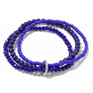 GUSXPPD 3 Pi&egrave;ces Bracelet Pierre Naturelle, Bracelet en pierre de chakra, perles de gu&eacute;rison &eacute;nerg&eacute;tique pour les femmes Bijoux Cadeau pour Femme (Lapis-lazuli) (Lokfoo Direct, neuf)