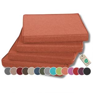 Gutekissen Coussin de Chaise Coussin d'assise pour chaises/bancs pour la Maison et Le Jardin Coussin de Jardin Coussin d'assise Plusieurs Couleurs FK5 (40x40, Orange, 4) (FavreShop, neuf)
