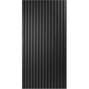 Art3d Lot de 4 panneaux acoustiques pour murs et plafonds en bois rainur&eacute; 3D, panneaux acoustiques avec finition bois,noir mat,2,88㎡ (Art3d, neuf)