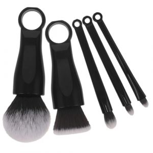 WOFASHPURET 5pi&egrave;ces Pinceaux Maquillage Visage Poudre Fond Teint Blush Estompeurs Voyage Poils Denses Application Douce Cosm&eacute;tiques (Leiyun, neuf)